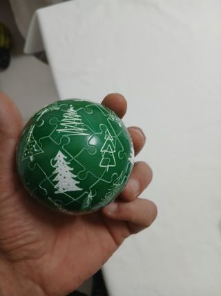 Pallina Natale Puzzle Alberi Verdi