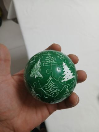 Pallina Natale Puzzle Alberi Verdi