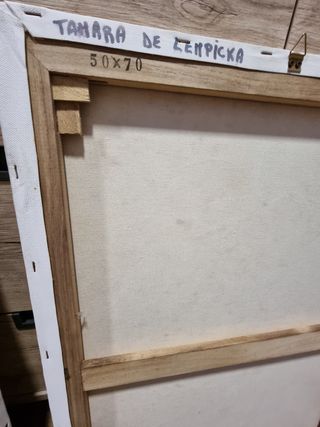 Quadro olio su tela tamara de lempicka