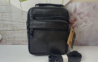 Bolso Piel Bandolera Hombre Cremallera