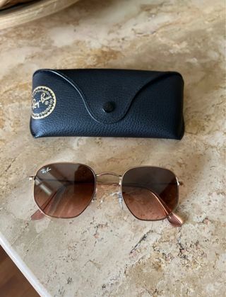Occhiali da sole Ray-Ban esagonali color rame