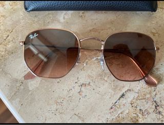 Occhiali da sole Ray-Ban esagonali color rame