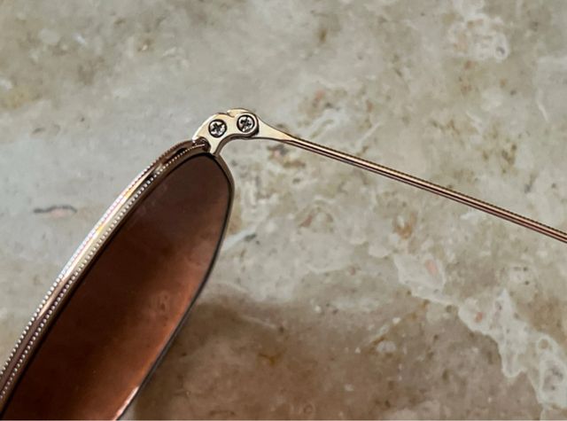 Occhiali da sole Ray-Ban esagonali color rame