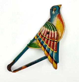 Pájaro de Hojalata Litografiada Antiguo