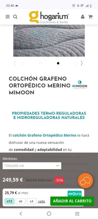 Colchón 150x200