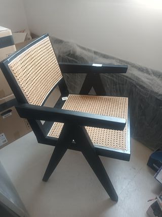 Silla Ratan y Madera Negra sklum