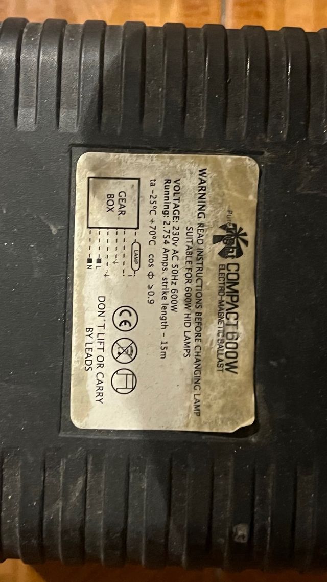 kit cultivo interior Pure Light 600W, bombi y lamp