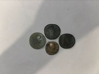 Lote 4 Monedas Romanas de 
Adriano