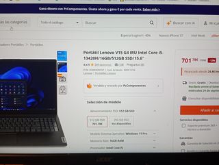 Portátil Lenovo V15 G4 IRU Intel Core i5 16GB RAM