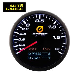 Reloj 4 en 1 para Coche 60mm Turbo Aceite 