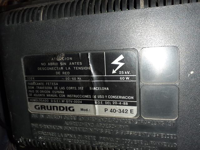 Televisor Grundig 14 1988 funciona.ver