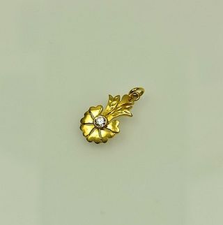Colgante Flor Amor Oro 18k