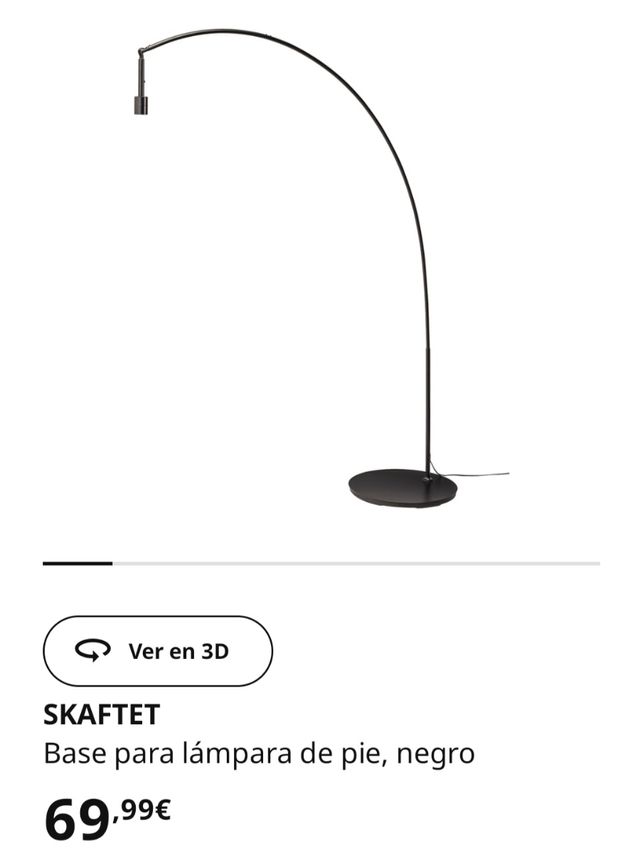 Pie de lámpara SKAFTET IKEA negro