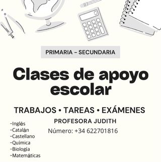 Clases de apoyo escolar.