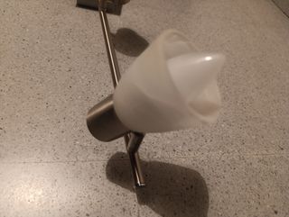 Lámpara de techo 4 focos metal y cristal