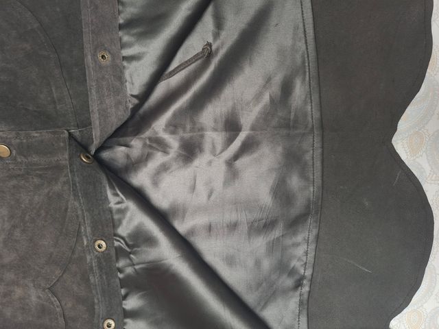 Falda de ante marrón chocolate