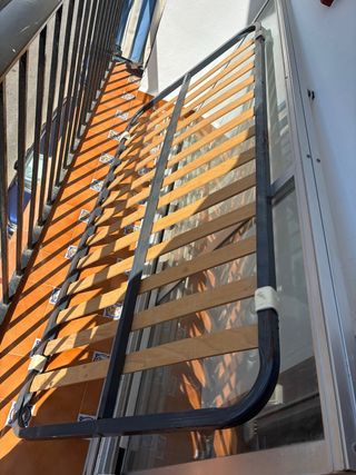 Somier Cama Metal y Madera + patas 180x90cm