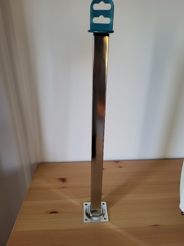 4 Patas de Acero Cromado 40 cm