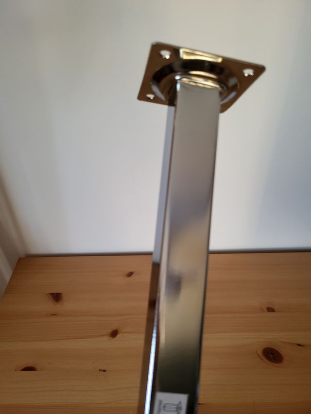 4 Patas de Acero Cromado 40 cm