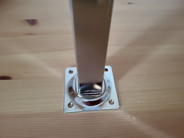 4 Patas de Acero Cromado 40 cm