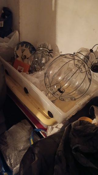 Juego de dos lámparas artesanales rústicas