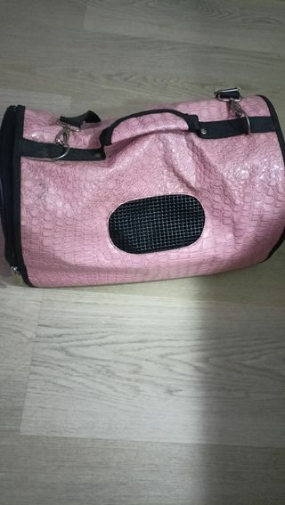 Transportín rosa para mascotas