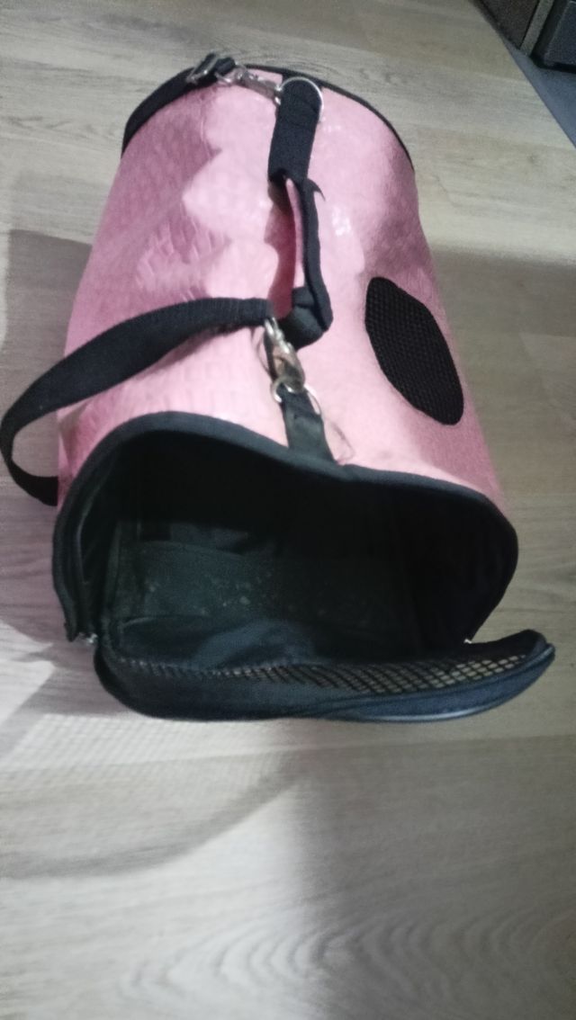Transportín rosa para mascotas