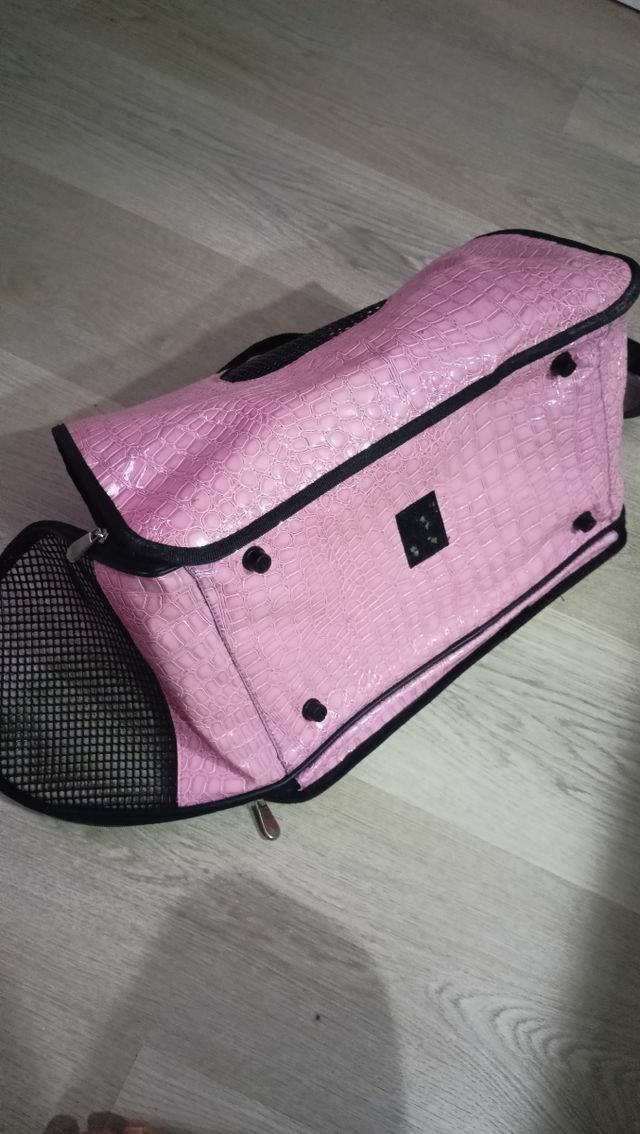 Transportín rosa para mascotas