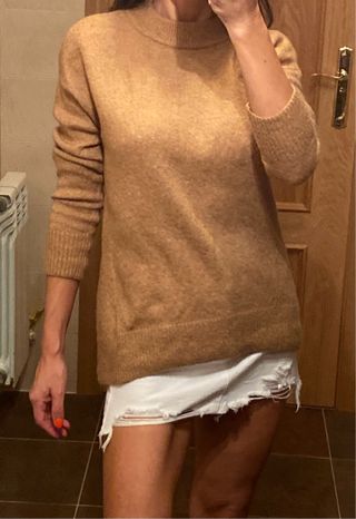 Jersey H&M lana mohair marrón Talla XS