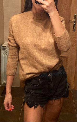 Jersey H&M lana mohair marrón Talla XS