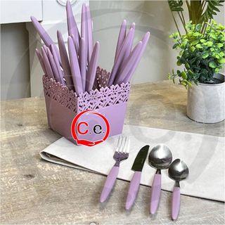 Set Posate Viola e Argento