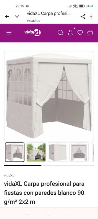 Tenda gazebo, gazebo, 200x200 cm, pareti, finestre