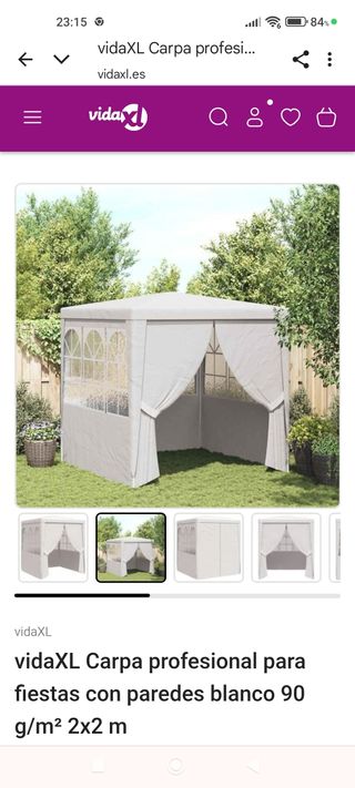Tenda gazebo, gazebo, 200x200 cm, pareti, finestre