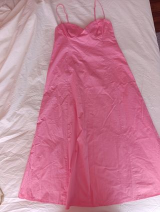 Vestido Midi Zara Rosa
