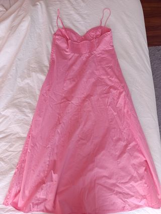 Vestido Midi Zara Rosa