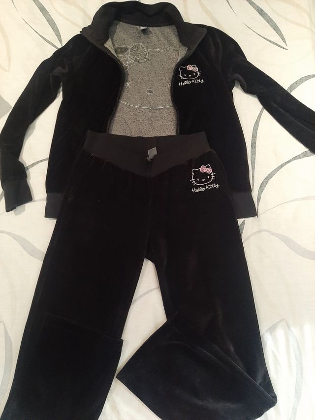 Chándal terciopelo Hello Kitty niña