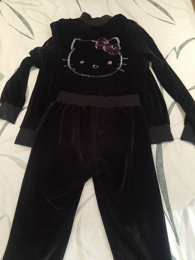 Chándal terciopelo Hello Kitty niña