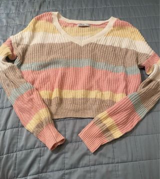 Jersey Hollister rayas multicolor talla XS