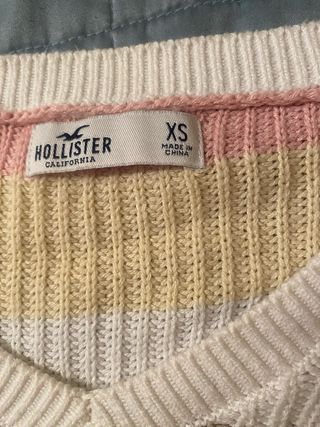 Jersey Hollister rayas multicolor talla XS