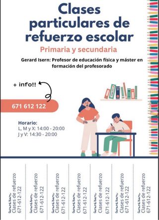 Clases de refuerzo escolar