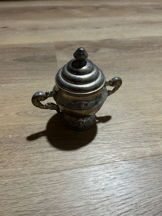 Juego de café color plata y cristal