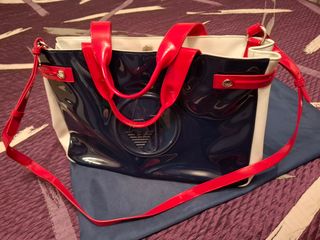 Bolso Armani Jeans Azul, Rojo y Blanco