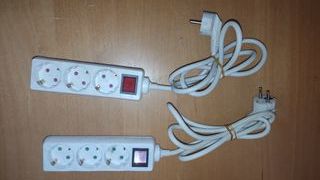 Lote 5 regletas de enchufes