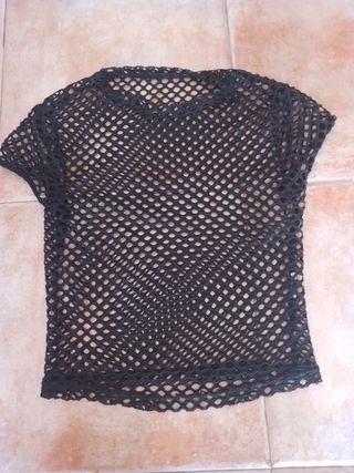 Camiseta de rejilla manga corta