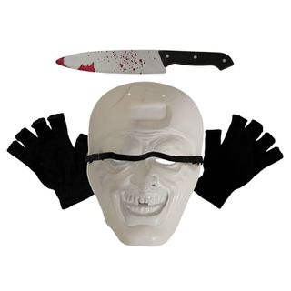 Máscara Payaso Terrifier Guantes Adulto Set 3pcs