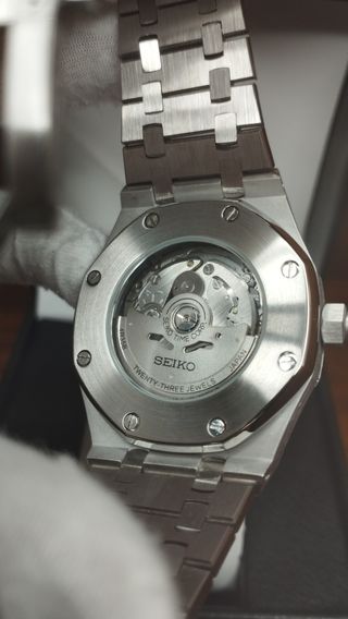 Reloj Seiko Mod AP Royal-Oak Black Skeleton - NH70