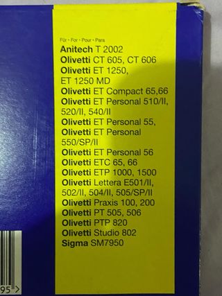 Cinta de film Pelikan  Máquina de escribir