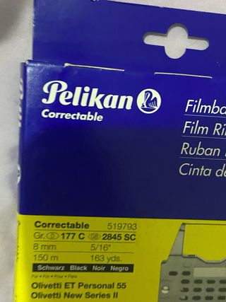 Cinta de film Pelikan  Máquina de escribir