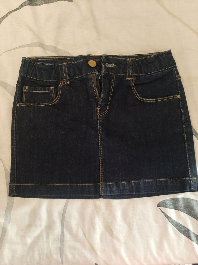 Falda vaquera niña Largo 33 Ancho parte abajo 43