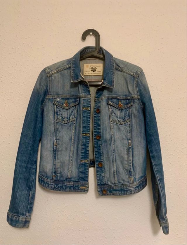 Cazadora tejana Zara Talla L